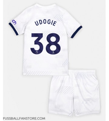 Tottenham Hotspur Destiny Udogie #38 Replik Heimtrikot Kinder 2023-24 Kurzarm (+ Kurze Hosen)